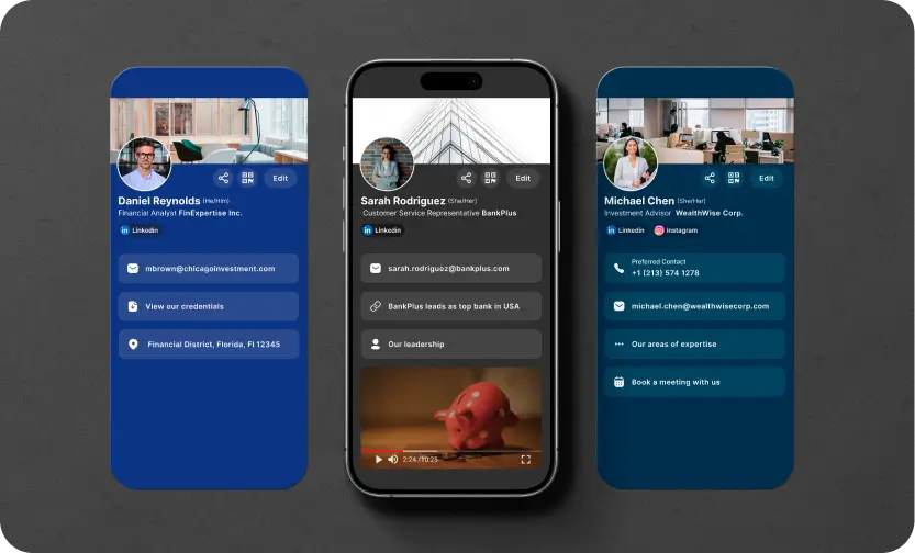 digital business cards for financial advisors