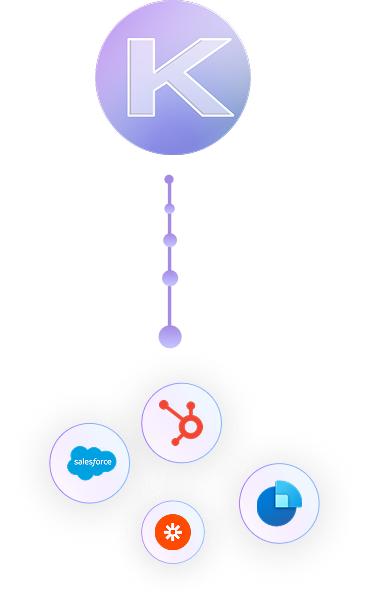 KADO synchronisiert Kontakte mit Salesforce, HubSpot und anderen CRMs